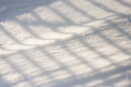 Preview: Snow Texture With Shadows - Stripes From A Fence
