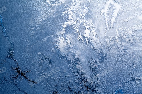 Preview: Ice Flowers On Glass - Texture And Background. High Resolution And Sharp, Beautiful Details