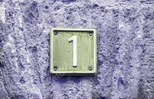 Preview: Number One, Details Of A Number One On A Wall In The City, Signal And Information
