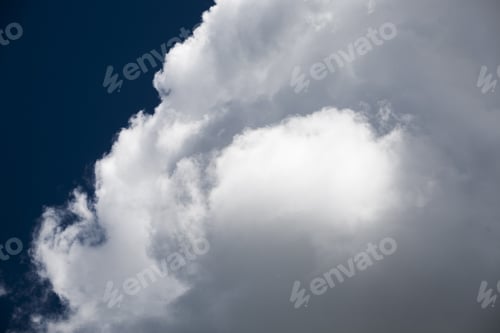Preview: Beautiful, Fluffy, White And Grey Clouds And Blue Sky
