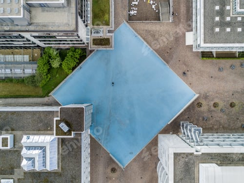 Preview: Aerial View Of Blue Square In University Of Zurich