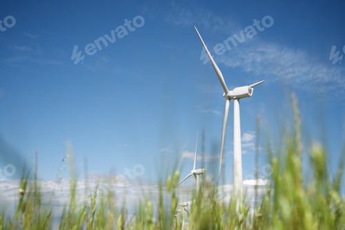 Preview: Windmills For Electric Power Production, Zaragoza Province, Aragon In Spain.