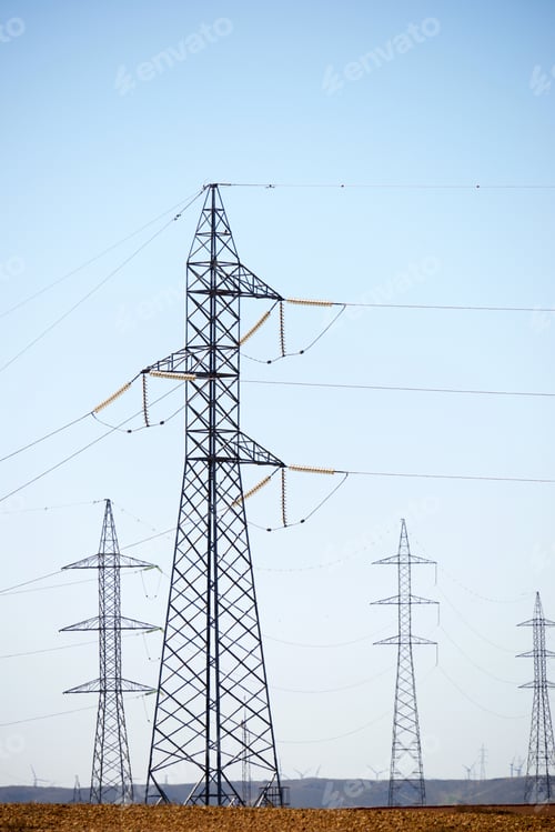 Preview: Power Line In Zaragoza Province, Aragon In Spain