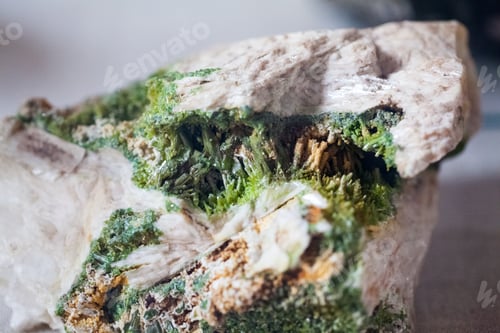 Preview: Beautiful Crystals, Minerals And Stones - Colors And Textures. Image Has Grain Texture Visible On