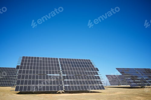 Preview: Huge Solar Panels For Electric Production In Zaragoza Province, Aragon, Spain.