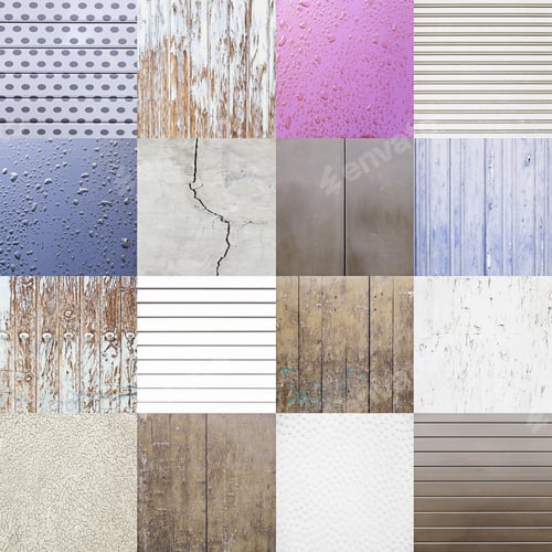 Preview: Collage Of Backgrounds With Textures, Detail Of Different Backgrounds, Textured Materials