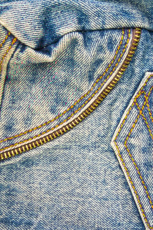 Preview: Closeup Of The Fittings On The Jeans Hand Bag