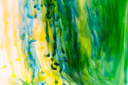 Preview: Abstract Composition With Ink And Small Bubbles. Beautiful Background, Texture And Colors