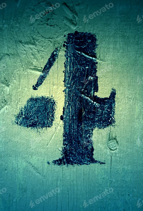 Preview: Number Four, Detail Of An Even Number, Information And Indication