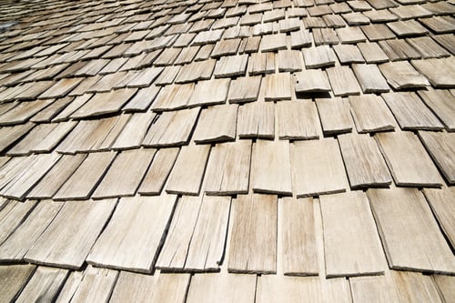Preview: Wood Roof In A Shelter. Ossau Valley, Pyrenees In France.