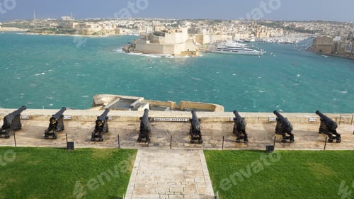 Preview: Photo From Iconic Upper Barrakka Gardens On A Cloudy Morning, Valletta, Malta