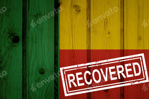 Preview: Flag Of Benin That Survived Or Recovered From The Infections Of Corona Virus Epidemic Or