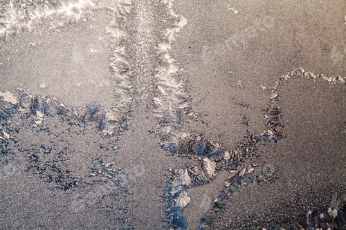 Preview: Ice Flowers On Glass - Texture And Background. High Resolution And Sharp, Beautiful Details