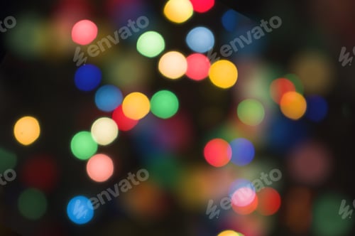 Preview: Abstract Circular Lights Blurred Holiday Background Of Christmas Light
