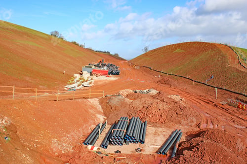 Preview: Pipes On A Road Construction Site