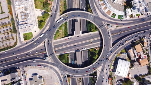 Preview: Aerial Bird'S Eye Photo Of Highway And Ring Road Passing Through City Center