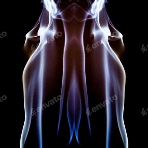 Preview: Abstract Composition With Smoke Shapes