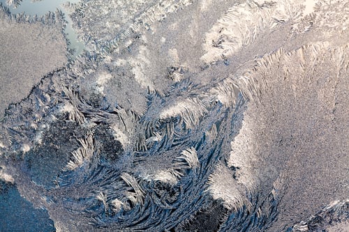 Preview: Ice Flowers On Glass - Texture And Background. High Resolution And Sharp, Beautiful Details