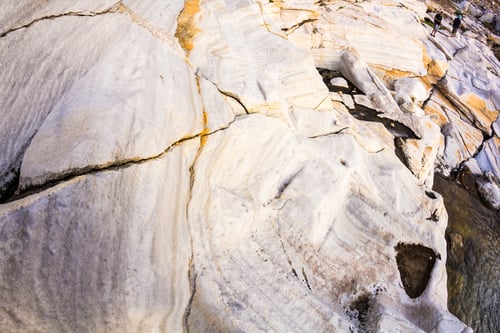 Preview: Aegean Seashore And Marble Rocks In Aliki, Thassos Island, Greece. Fish Eye Lens Effects