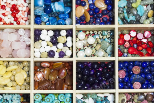 Preview: Wooden Box With Different Gemstones