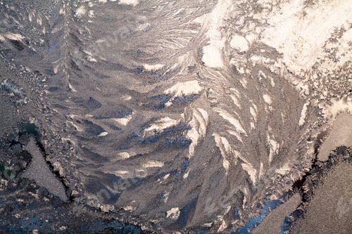 Preview: Ice Flowers On Glass - Texture And Background. High Resolution And Sharp, Beautiful Details