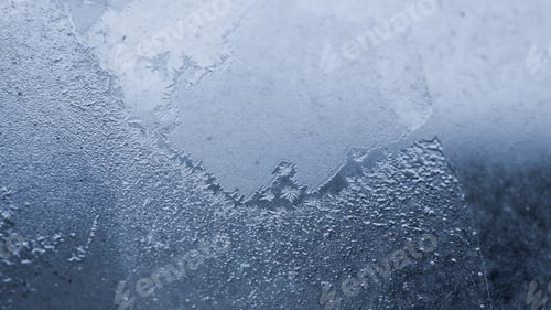 Preview: Ice Flowers On Glass - Texture And Background. High Resolution And Sharp, Beautiful Details