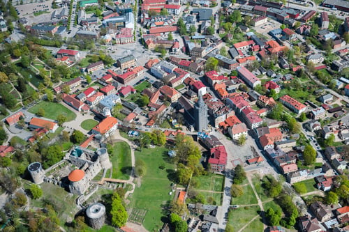 Preview: Aerial View Over The Cesis City