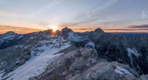 Preview: Beautiful Sunset In The Mountains. Image Was Taken At Mojstrovka Mountain In Julian Alps.
