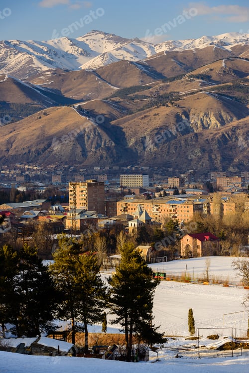 Preview: Beautiful Veiw From Above On Town Vanadzor, Armenia