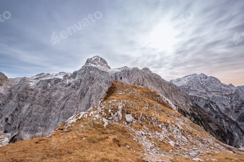 Preview: Hiking In The High Mountains In Autumn Time
