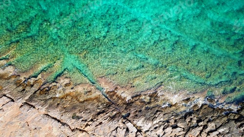 Preview: Autumn 2017: Aerial Bird'S Eye View Photo Taken By Drone Depicting Beautiful Deep Blue - Turquoise