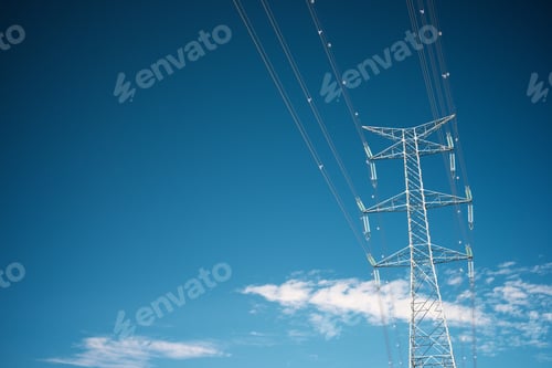 Aperçu: Power Line In Teruel Province, Aragon In Spain.