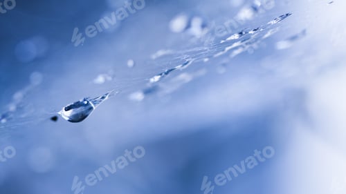 Preview: Abstract Composition With Water Drops, Spiderwebs And Bokeh. Image Has Grain Texture Visible On Its