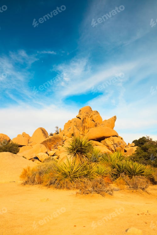 Preview: Hidden Valley Rock Joshua Tree Big Rocks Yucca Brevifolia Mojave Desert Joshua Tree National Park