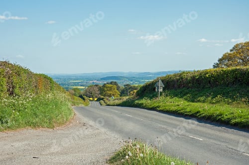 Preview: Road Top View In The British Summertime.