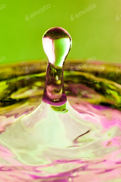 Preview: Colorful, Abstract Composition With Water And Water Drops