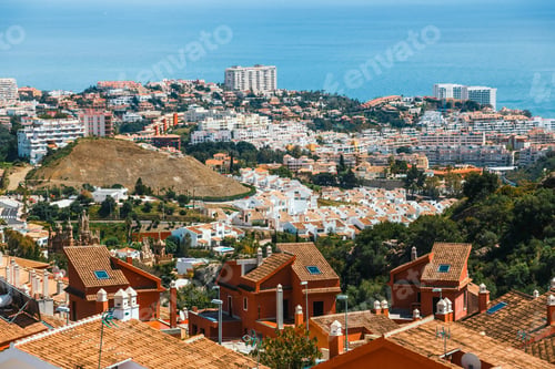 Preview: View Of Mijas Village At Sunny Day, Costa Del Sol, Andalusia, Spain