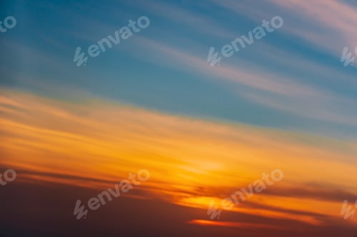 Preview: Beautiful Orange Yellow Sunset Tropical Sky Clouds