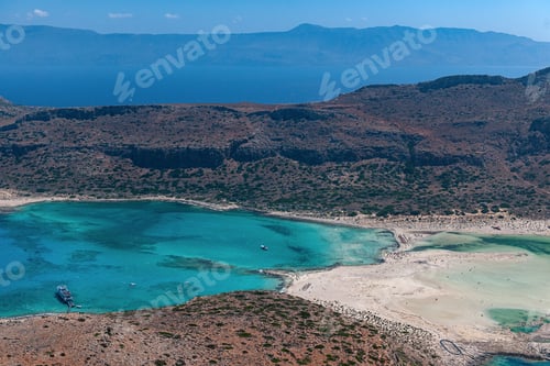 Preview: Aerial View Over The Balos Lagoon And Beach (Crete, Greece)