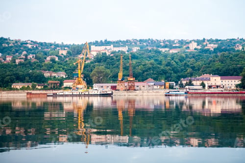 Preview: Sunrise On The Danube At Oriahovo, The Border Between Romania And Bulgaria. View From The Ferry