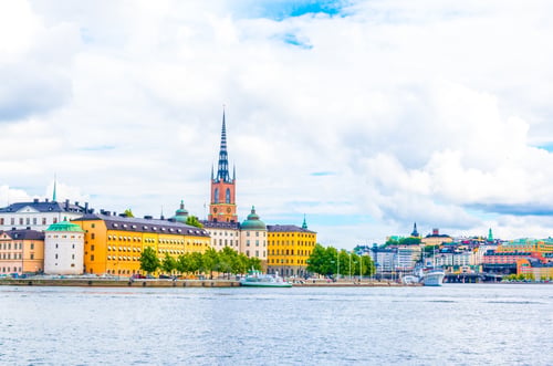 Preview: Panorama View Of Gamla Stan Dominated By Riddarholmskyrkan (Riddarholmen Church)