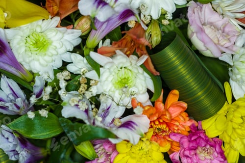 Preview: Beautiful Gift Bouquet Of Various Colorful Decorative Summer Flowers