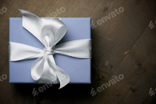Preview: Luxury Box Tied With A White Ribbon.