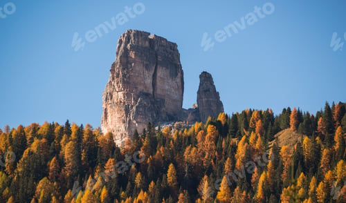 Preview: Autumn In Dolomites Forest And Mountains Landscape