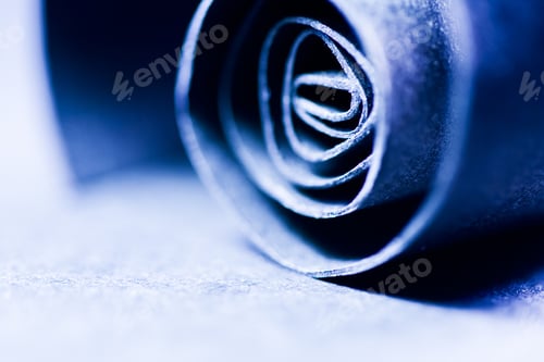 Preview: Dark Blue Abstract, Background Picture Of A Paper Spiral On Paper Background