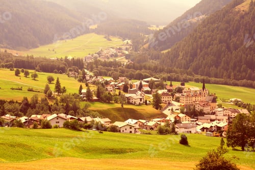 Preview: Santa Maria Val Mustair - Small Alpine Town In Grisons Canton In Switzerland.