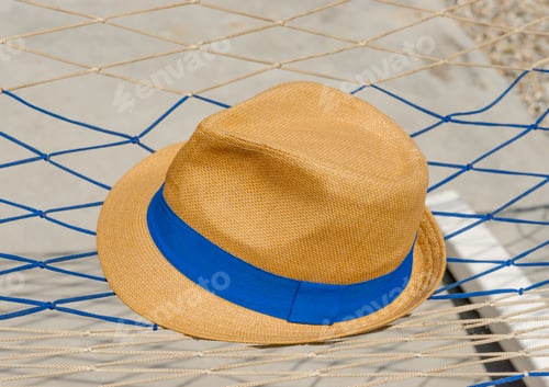Preview: A Summer Hat On A Hammock In Mykonos Island In Greece