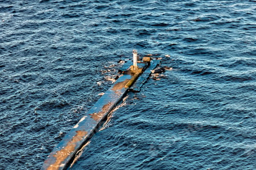 Preview: Aerial View Over The Mole At The River Mouth In Riga