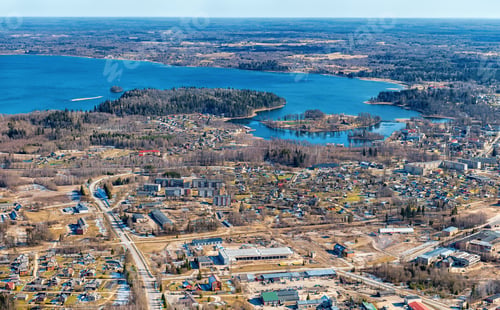 Preview: Aerial View Over The Aluksne City (Latvia)