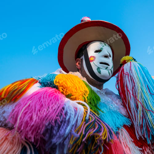 Vista previa: La Vijanera Rural Carnival In Silio Village Of Molledo Municipality In Cantabria Autonomous
